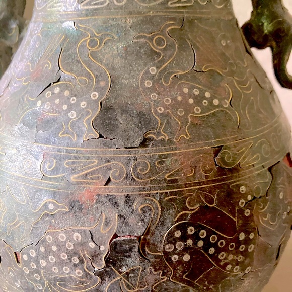 Purple Bronze Hu Vase - Picture 2 of 14